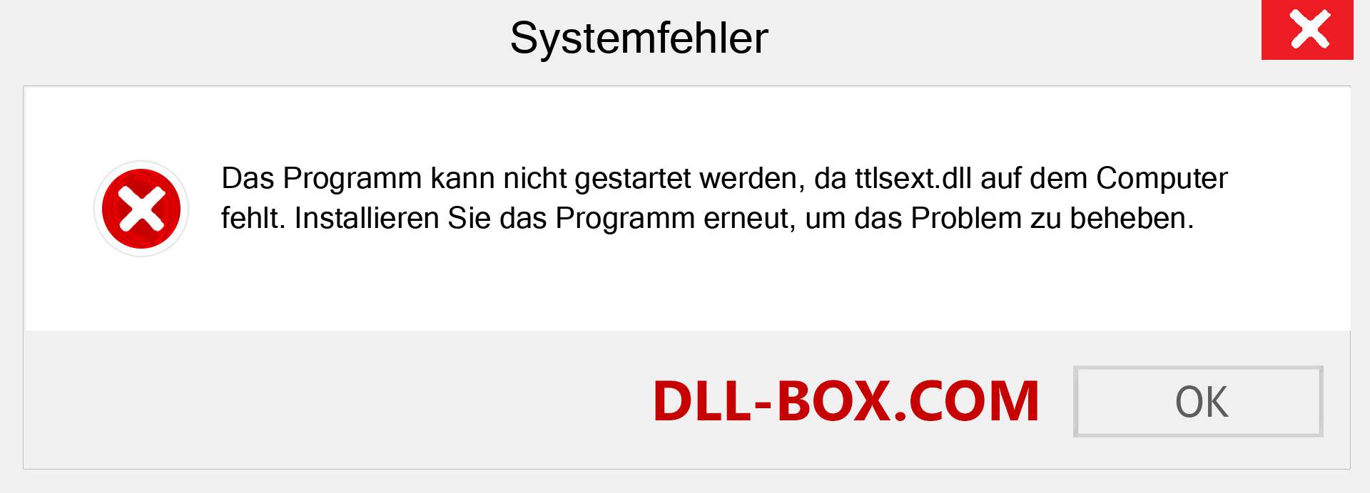 ttlsext.dll-Datei fehlt?. Download für Windows 7, 8, 10 - Fix ttlsext dll Missing Error unter Windows, Fotos, Bildern